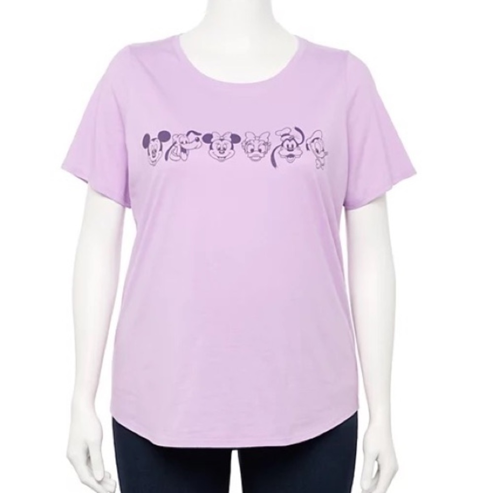 Disney Mickey Mouse T-shirt NWT Purple Mickey Mouse Donald Goofy Minnie Pluto XL